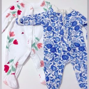 Girl newborn pj 2pck